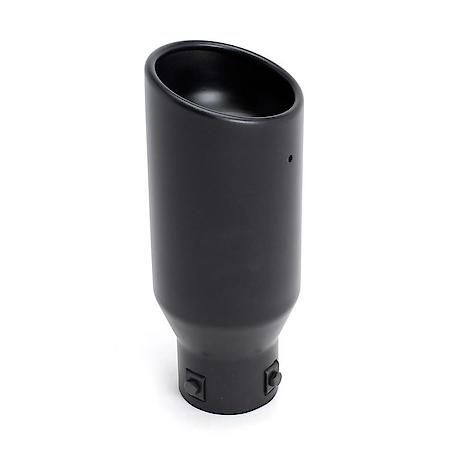 Black Stainless Steel Exhaust Tip: Universal, 2.25" ID x 3.75" OD x 9" L