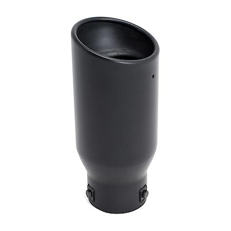 Black Stainless Steel Exhaust Tip: Universal, 2.875" ID x 3.875" OD x 9" L
