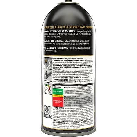 Ultra Synthetic R-134a Refrigerant: With Stop Leak Formula, Seals & Extends A/C Life, 10.8 oz.