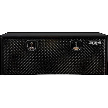 18x18x48 Inch Gloss Black Steel Underbody Truck Box With Aluminum Door
