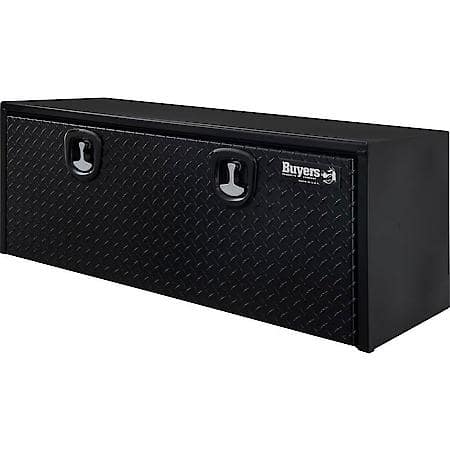 18x18x48 Inch Gloss Black Steel Underbody Truck Box With Aluminum Door
