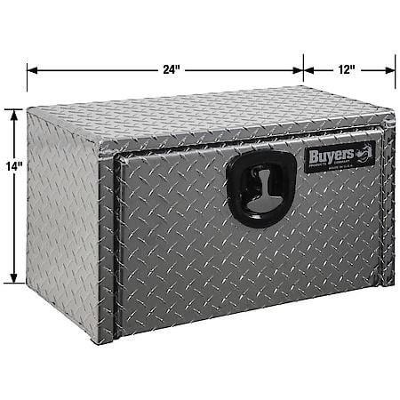 14x12x24 Inch Diamond Tread Aluminum Underbody Truck Box