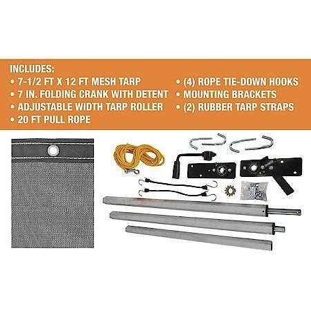 Aluminum Tarp System With Mesh Tarp 7 x 12 Foot