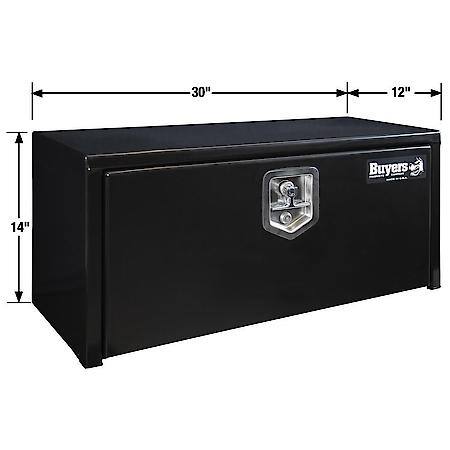 14x12x30 Inch Black Steel Underbody Truck Box with T-Handle