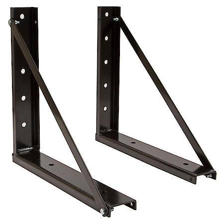 18x18 Inch Bolted Black Formed Steel Mounting Brackets