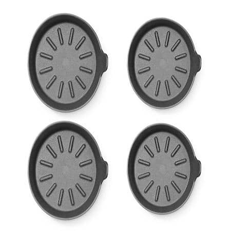 Round With Ridges and Lip, Witout Coaster Holdr, Two 3-7/16"Dia Wit 5/8" Sidewal