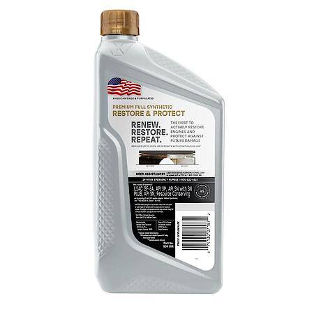 Restore & Protect 5W-30 Full Synthetic Motor Oil, Improves Fuel Economy, 1 Quart