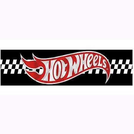 Hot Wheels Cherckered Flag Long Adhesive Vinyl Decal