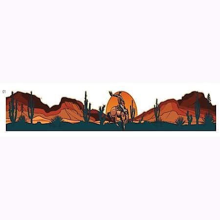 Western Skyline Landscape Sticker