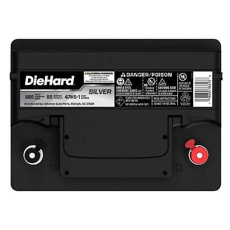 Battery: H5 Group Size, 600 CCA, 750 CA, 80 Minute Reserve Capacity