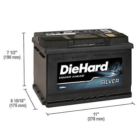 Battery : H6 Group Size, 660 CCA, 825 CA, 95 Minute Reserve Capacity