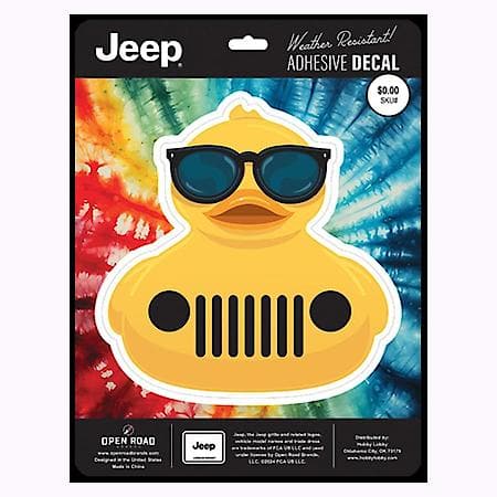 Whimsy Jeep Grille Rubber Duck Adhesive Decal