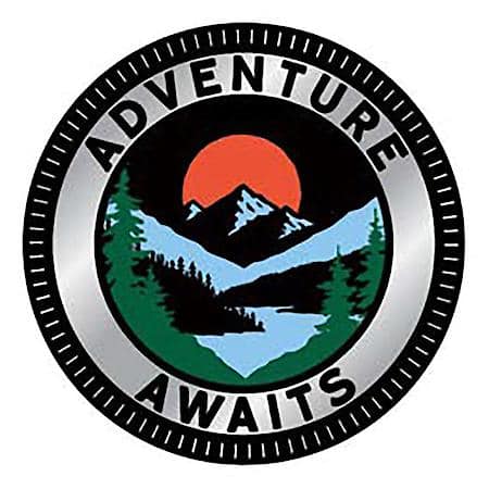 Adventure Awaits Car Badge