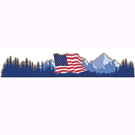 America The Beautiful Landscape Sticker