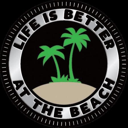 Life's A Beach Car Badge