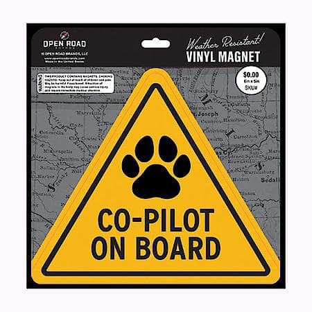 Co-Pilot On Board Vinyl Magnet