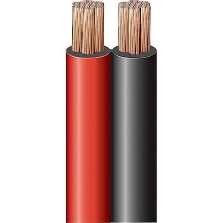 Dual Booster Cable Wire, Red/Black, 4 Gauge