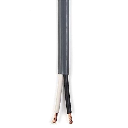 Jacketed Duplex Wire, Black/White, 16/2 Gauge, Grey Jacket