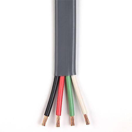 Jacketed Quadraplex Wire, Grey Jacket