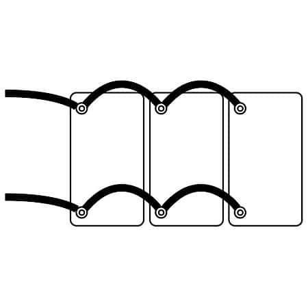 Overmodled Harness Assemblies, 3-Battery, 3 battery group, mounted together