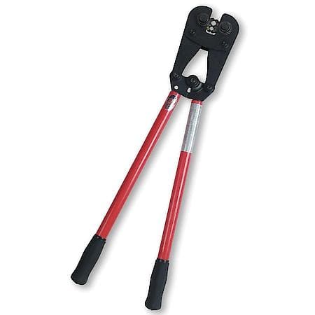 Heavy Duty Battery Cable Crimper, Crimps 8 Gauge to 4/0 cables