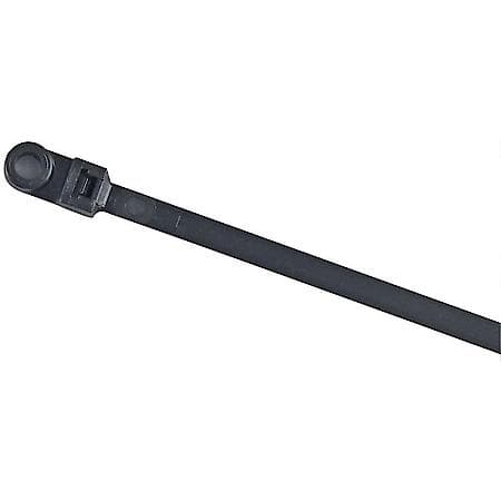 Mounting Hole Cable Ties, 11", Black