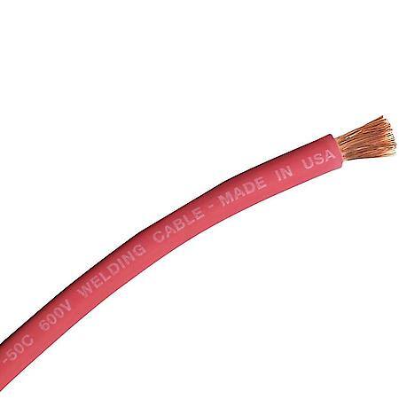 Welding Cable, Red, 3/0 Gauge