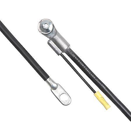 Side Terminal Battery Cable, 20", Fits up to 3/8" Stud, 4 Gauge, Black