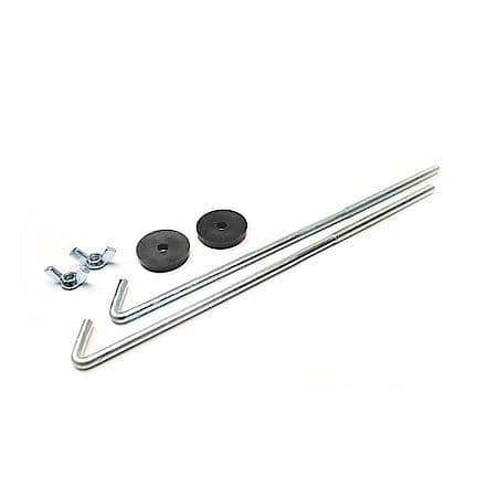 Battery Hold-Down Bolts, Washers and Nuts, 10"x1/4", L Type