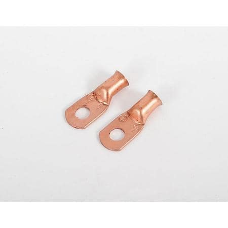 Copper Battery Cable Lugs, 1/4" Stud Hole, 6 Gauge