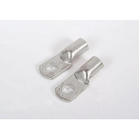 Copper Battery Cable Lugs, 2 Gauge, 3/8" Stud Hole