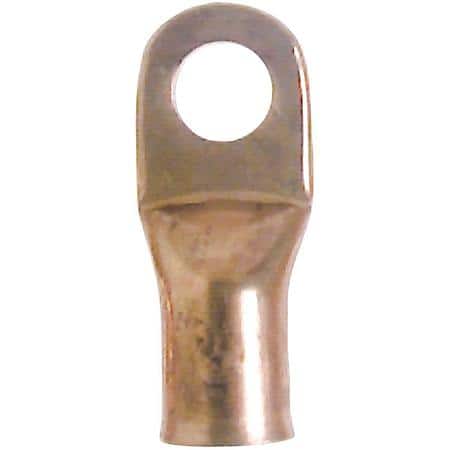 Copper Battery Cable Lugs, 4 Gauge, Flared ends