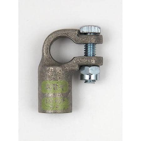 Right Elbow Crimpable Battery Terminals, 4/0 Gauge, Negative