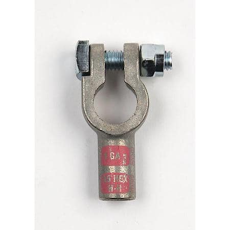 Straight Crimpable Battery Terminals, 1-2 Gauge, Negative