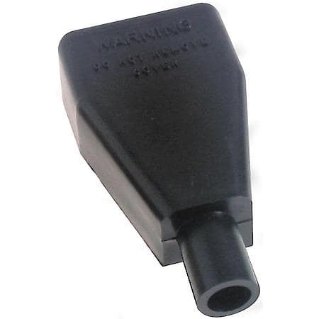 Battery Terminal Protector Straight Boots, Black, Fits 4 to 6 Gauge Cables