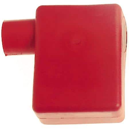 Battery Terminal Protector Right Elbow Boots, Red, Fits 2 Gauge Cables