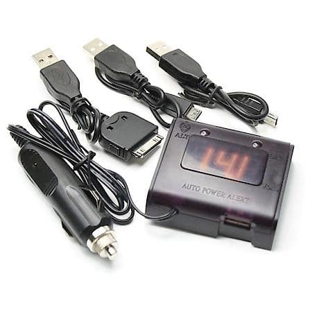 2-in-1 12V Auto Power Alert and USB Charger