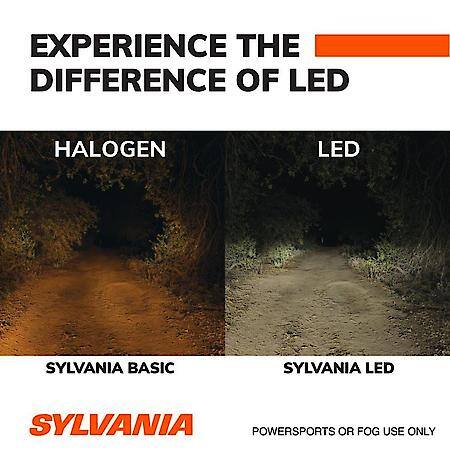 9012 LED Powersports Headlight or Fog Bulb, 6000K Cool White Light, 2 Pack