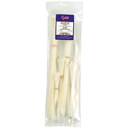 Standard Cable Tie Assortment White 125 Pk