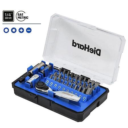 1/4 in. Drive Bits Set, 34 Piece, 72 Tooth