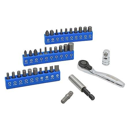1/4 in. Drive Bits Set, 34 Piece, 72 Tooth