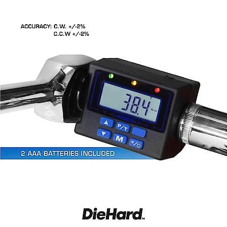 Digital Torque Adapter, 1/2 in. Drive, 25-250 lb-ft
