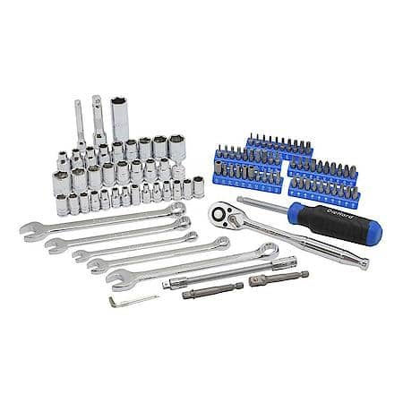 1/4" and 3/8" Drive Tool Set, SAE & Metric, 99 Piece, 72 Tooth