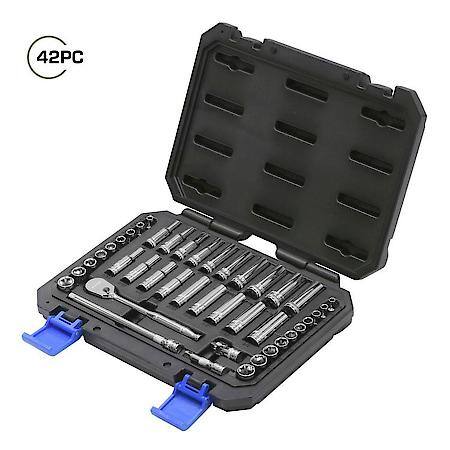 1/4 in. Drive Socket Set, 42 Piece, 90 Tooth