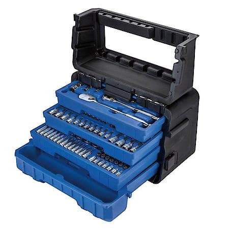 1/4", 3/8" & 1/2" Drive Tool Set, 131 Piece, 90 Tooth