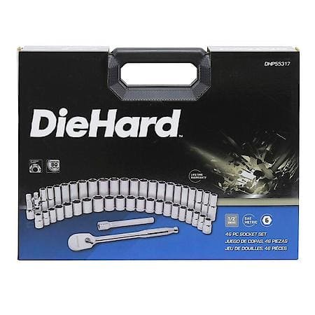 1/2 in. Drive Socket Set, 46 Piece, 90 Tooth