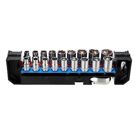 3/8 in. Drive Socket Set: 72┬┐Tooth Ratchet, SAE & Metric Coverage, 20┬┐Piece