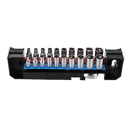 1/4 in. Drive Socket Set: 72┬┐Tooth Ratchet, SAE & Metric Coverage, 22┬┐Piece