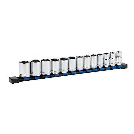 1/2" Drive 6-Point Socket Set, Metric, 13 Piece