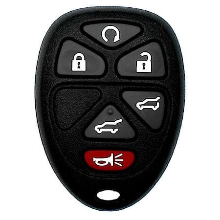 GM Black Replacement Remote Shell - 6 Buttons